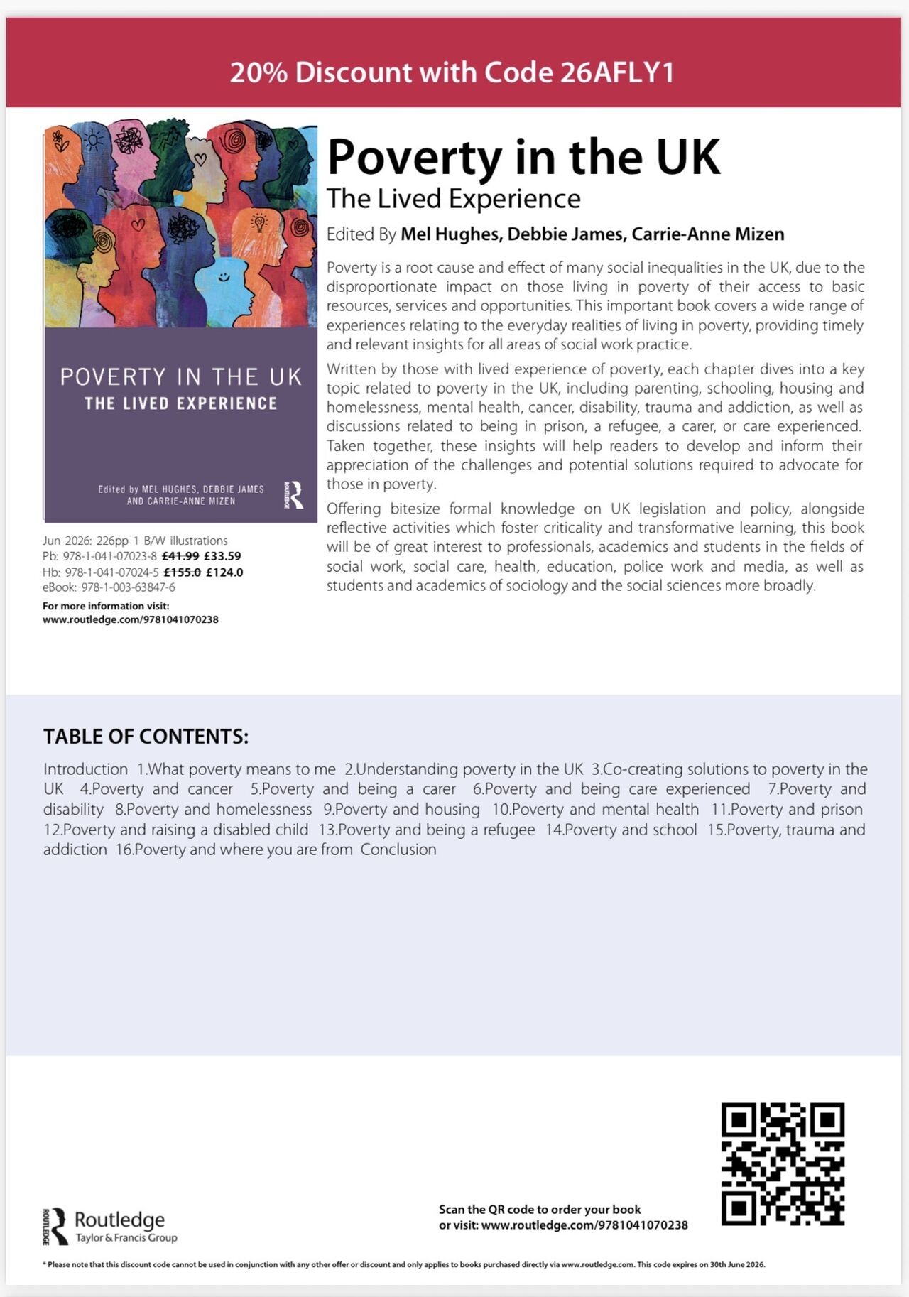 Book Launch of Poverty in the UK: The Lived Experience!